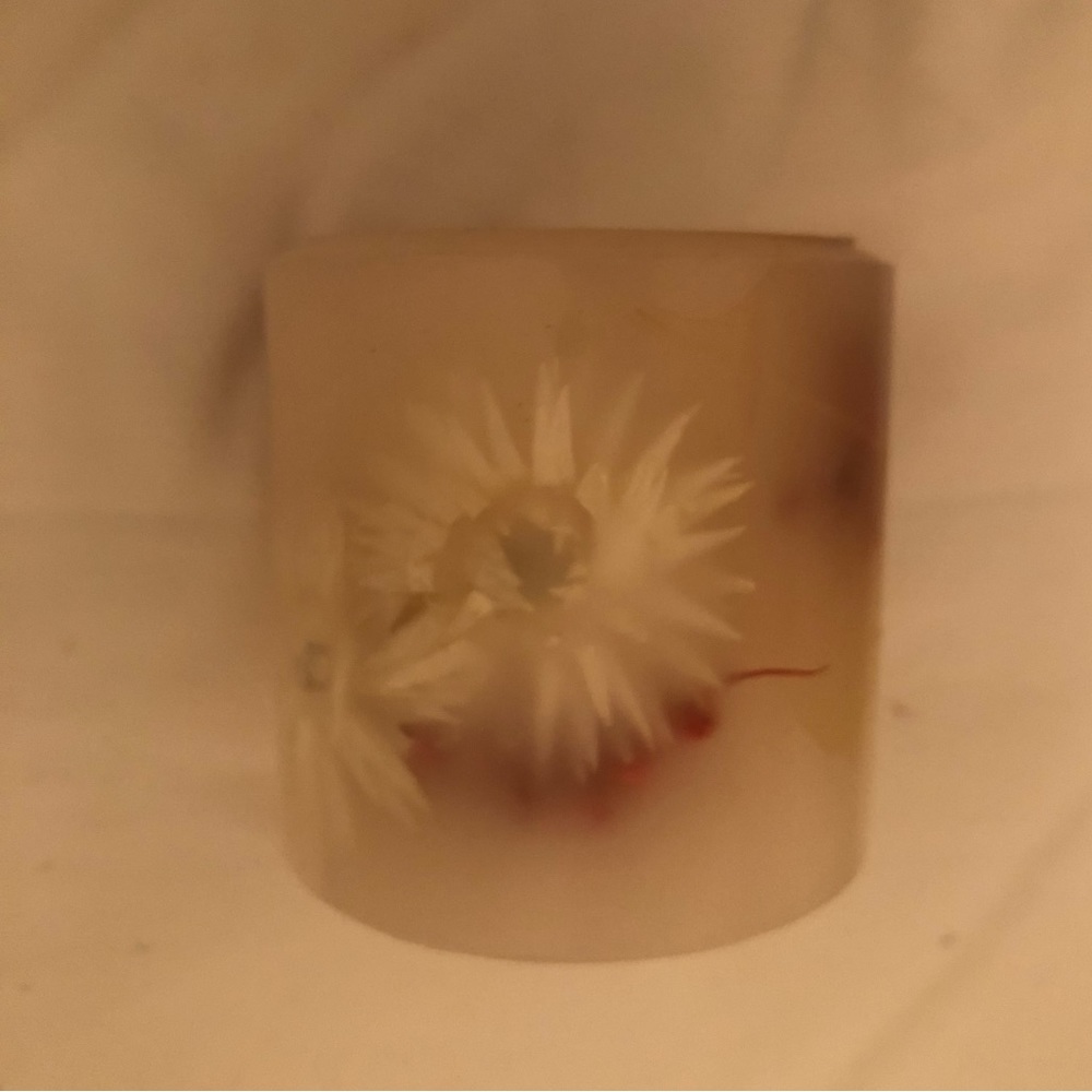 NEW JODHPURI BOTANICAL ROSE PILLAR CANDLE